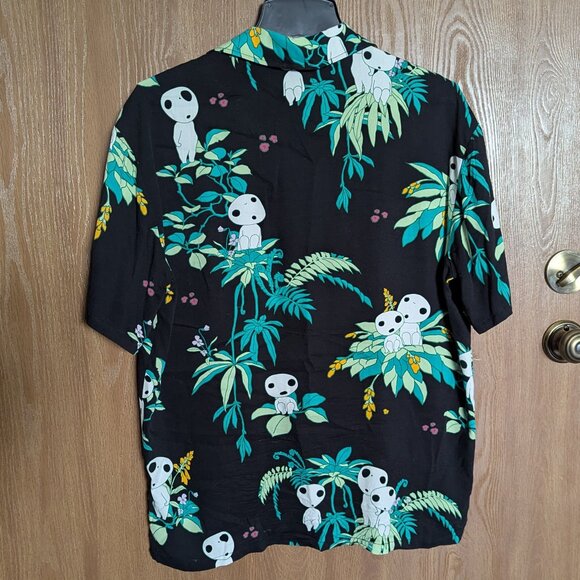 Princess Mononoke Studio Ghibli Kodama Collared Short Sleeve Shirt, XS - Picture 2 of 5